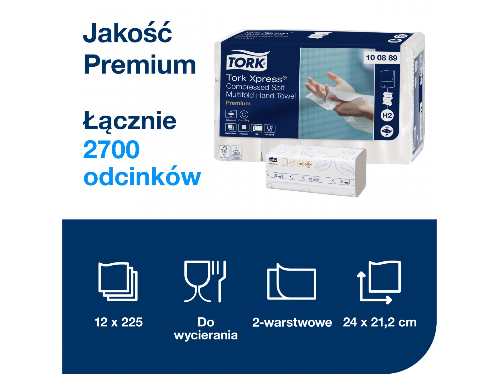 Ręcznik Multifold Tork 100889 / 100289  Xpress H2